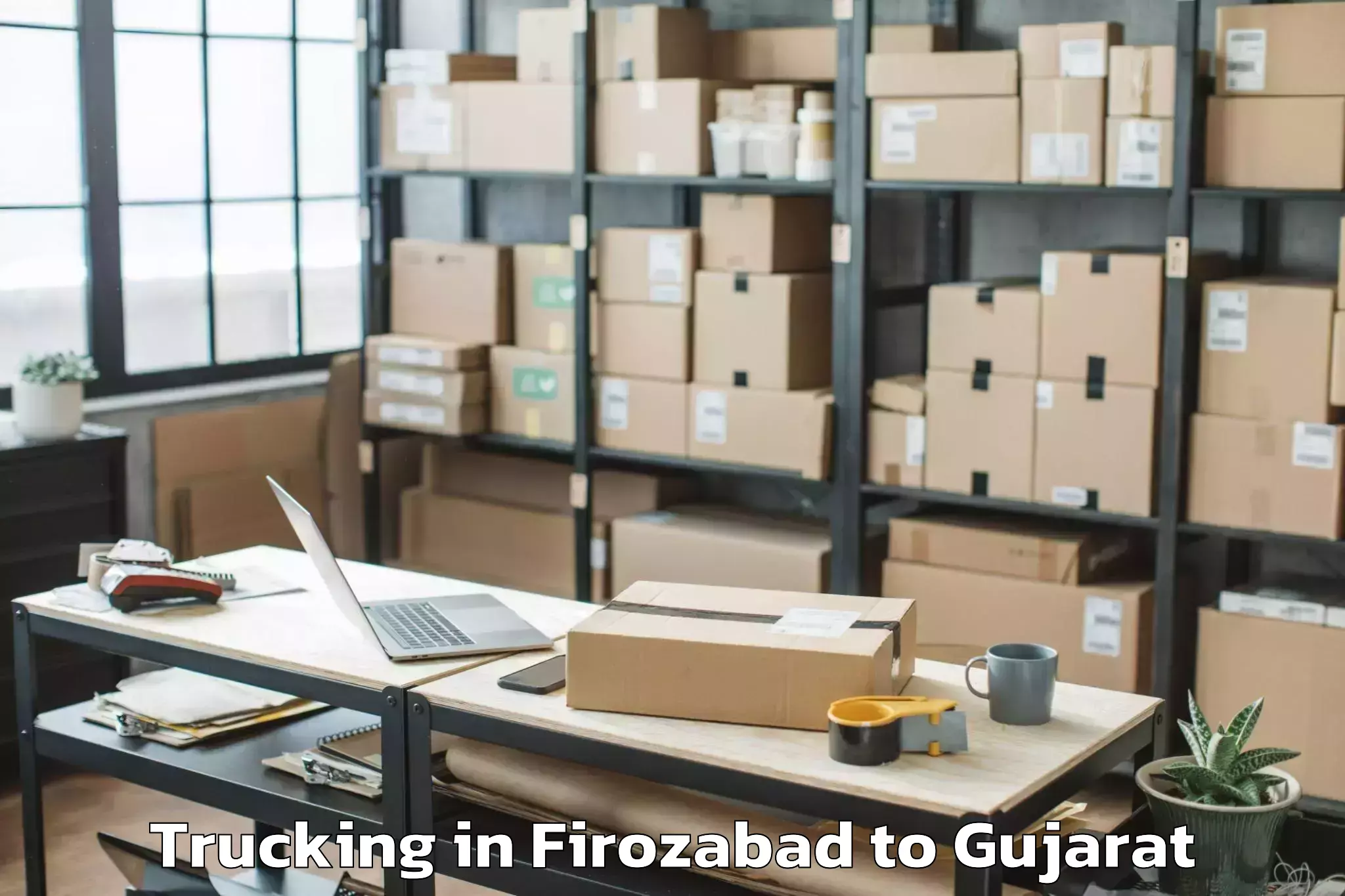 Leading Firozabad to Amirgadh Trucking Provider